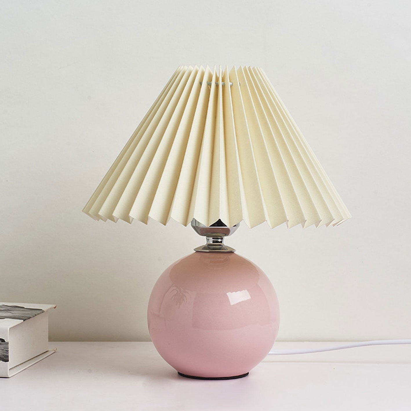 Lampe de table plissée Haionoris