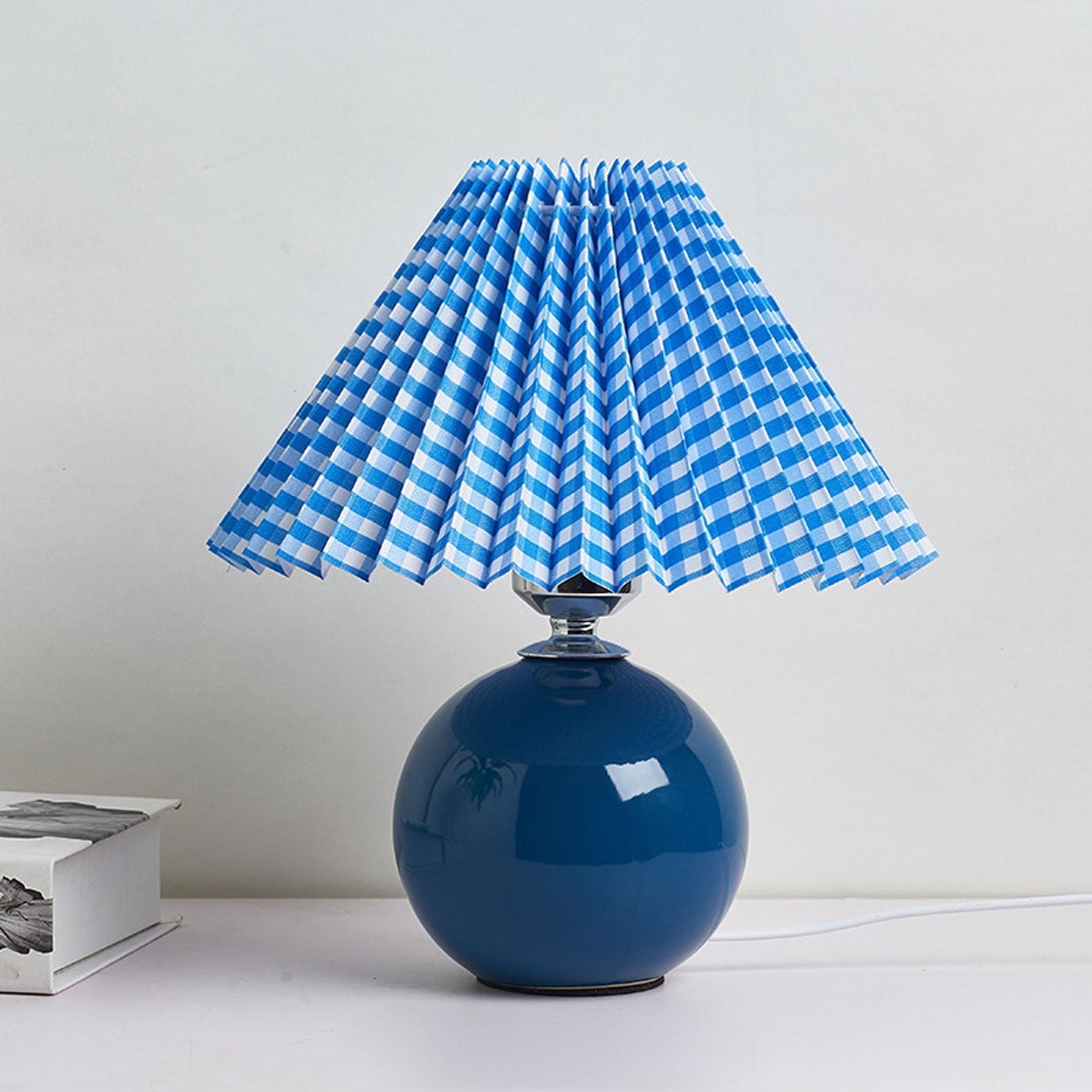 Lampe de table plissée Haionoris