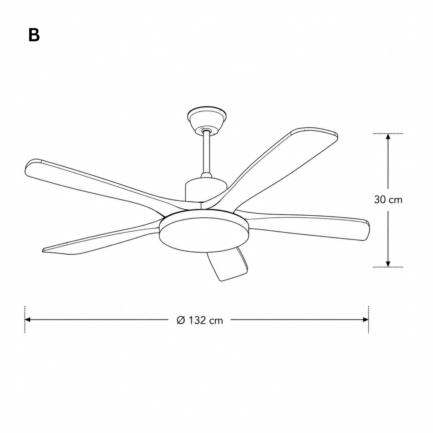 Ventilateur de plafond Moréa en bois