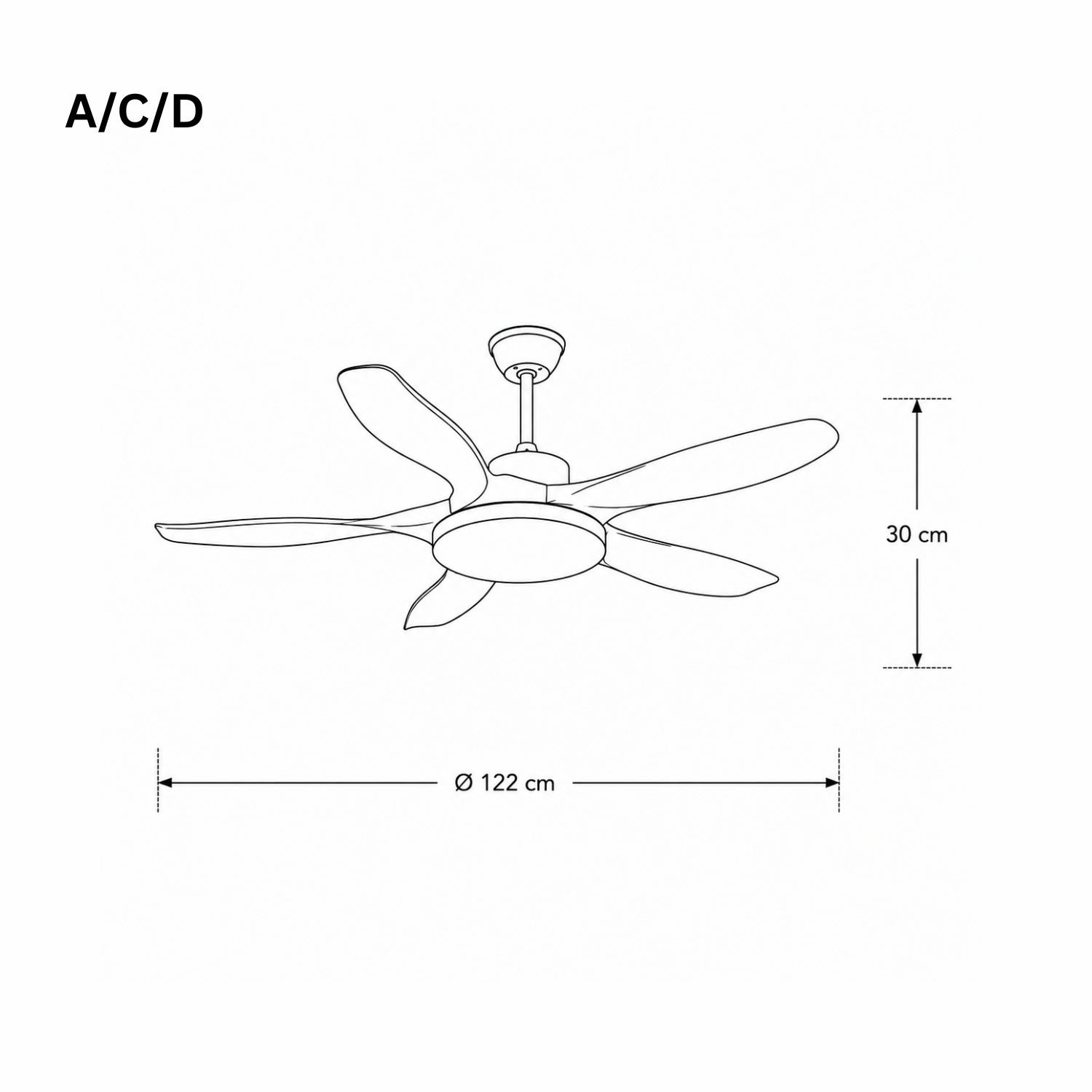 Ventilateur de plafond Moréa en bois