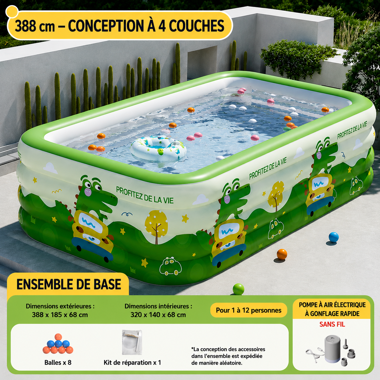 Piscine gonflable extérieure Mararico