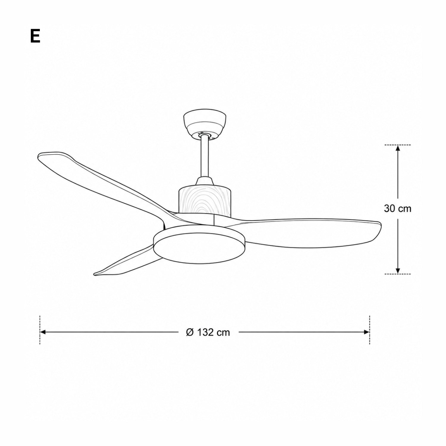 Ventilateur de plafond Moréa en bois