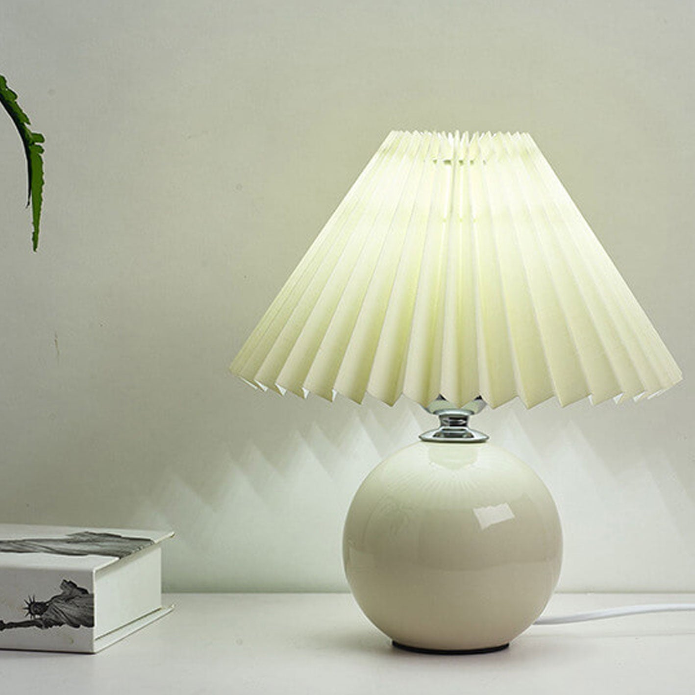 Lampe de table plissée Haionoris