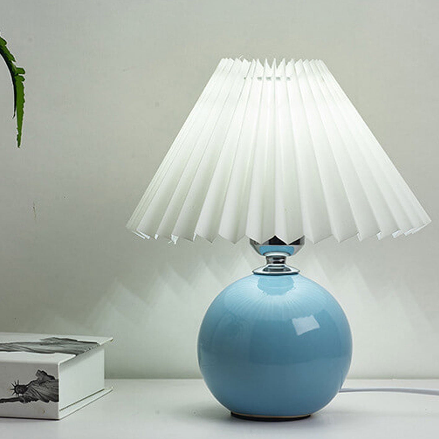 Lampe de table plissée Haionoris