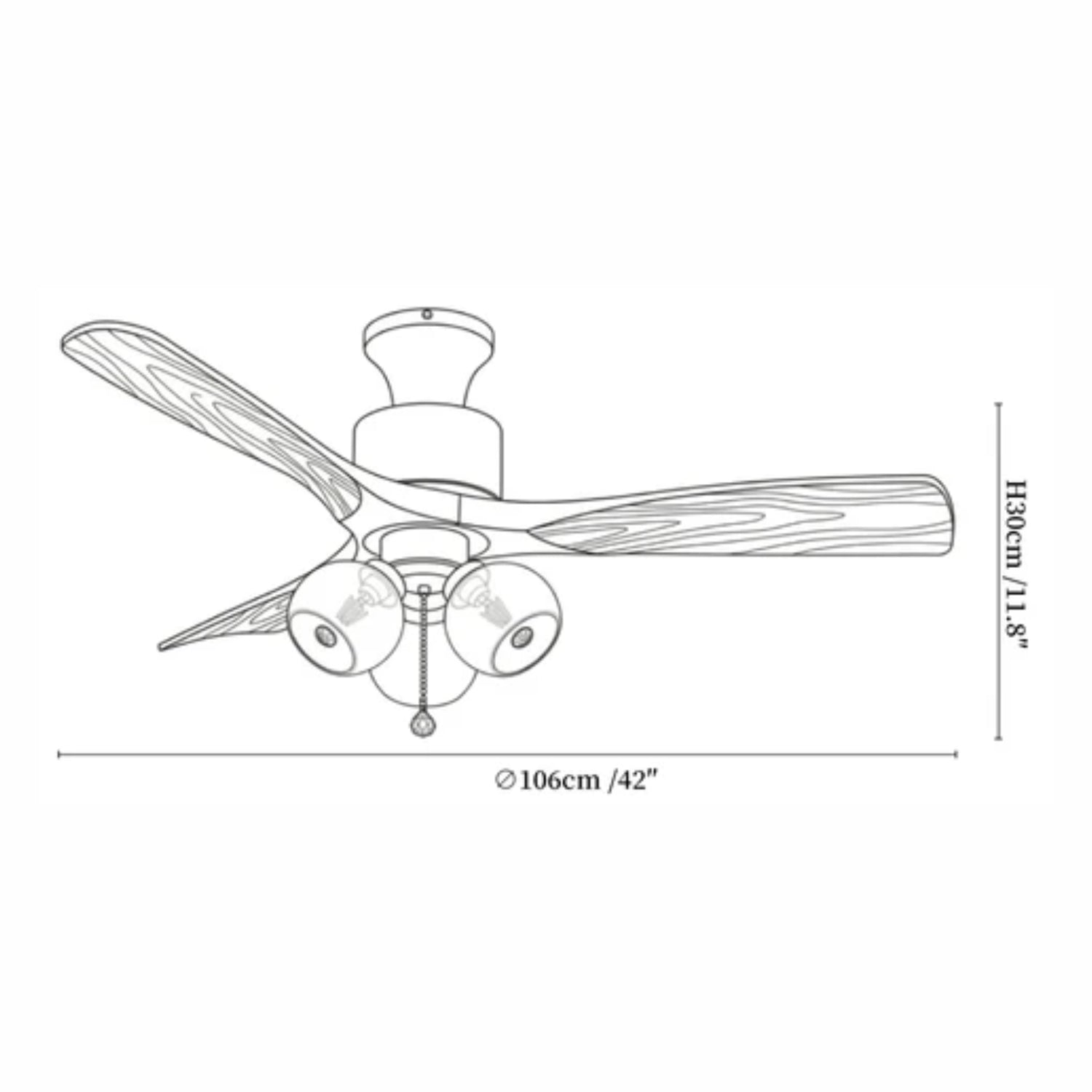 Plafonnier ventilateur globe Limeléon