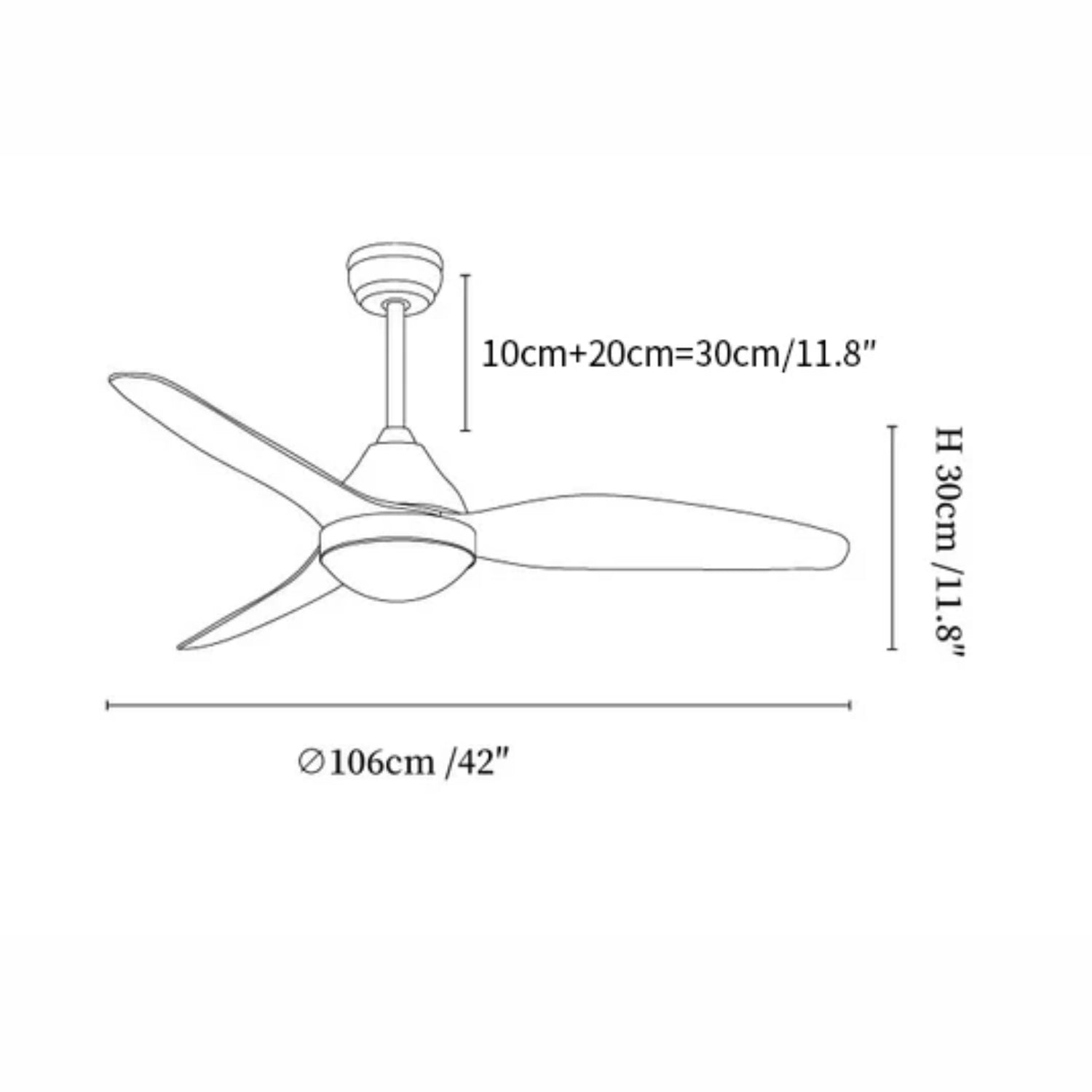 Ventilateur de plafond lumineux Norclovuna