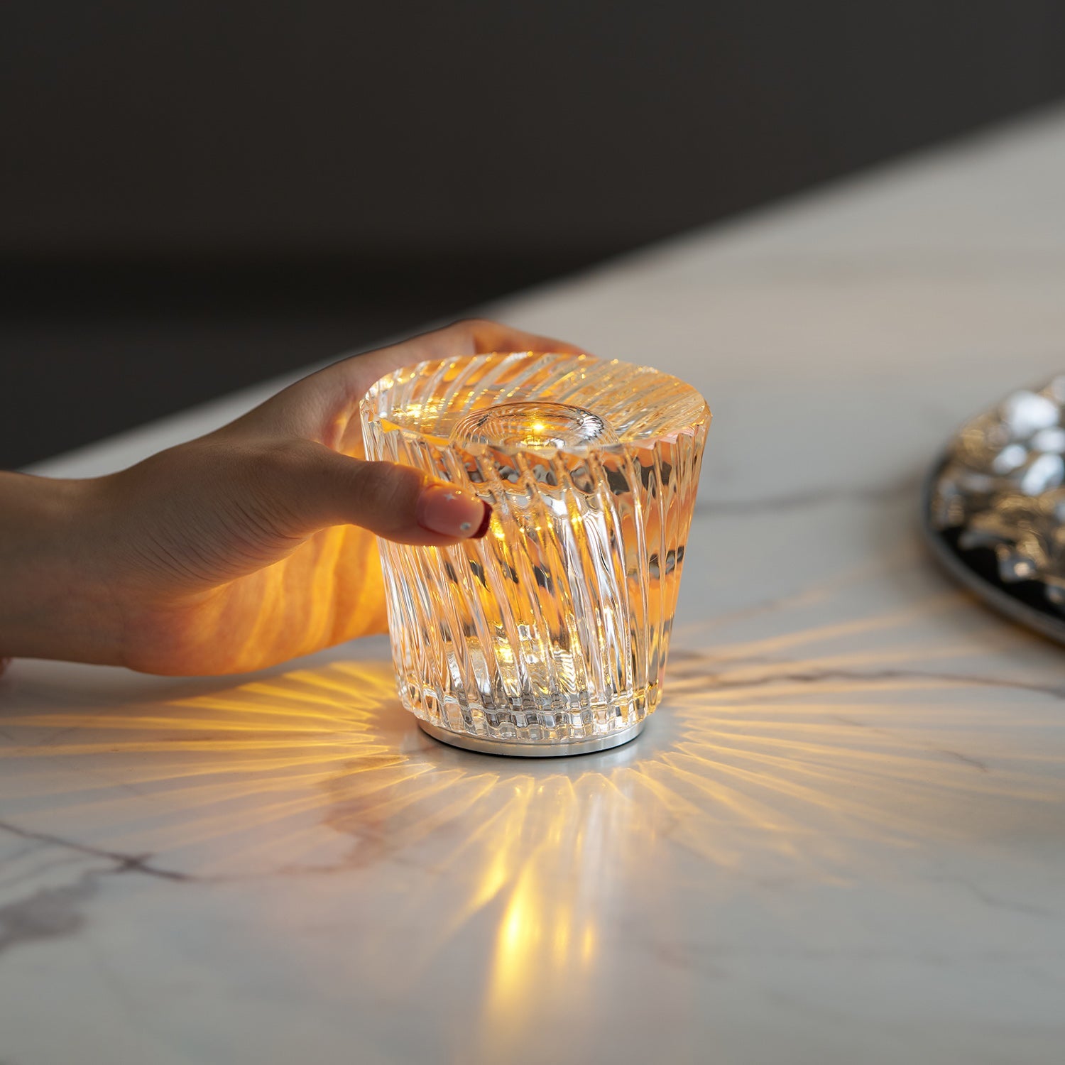 Lampe de table diamant Célcieléa