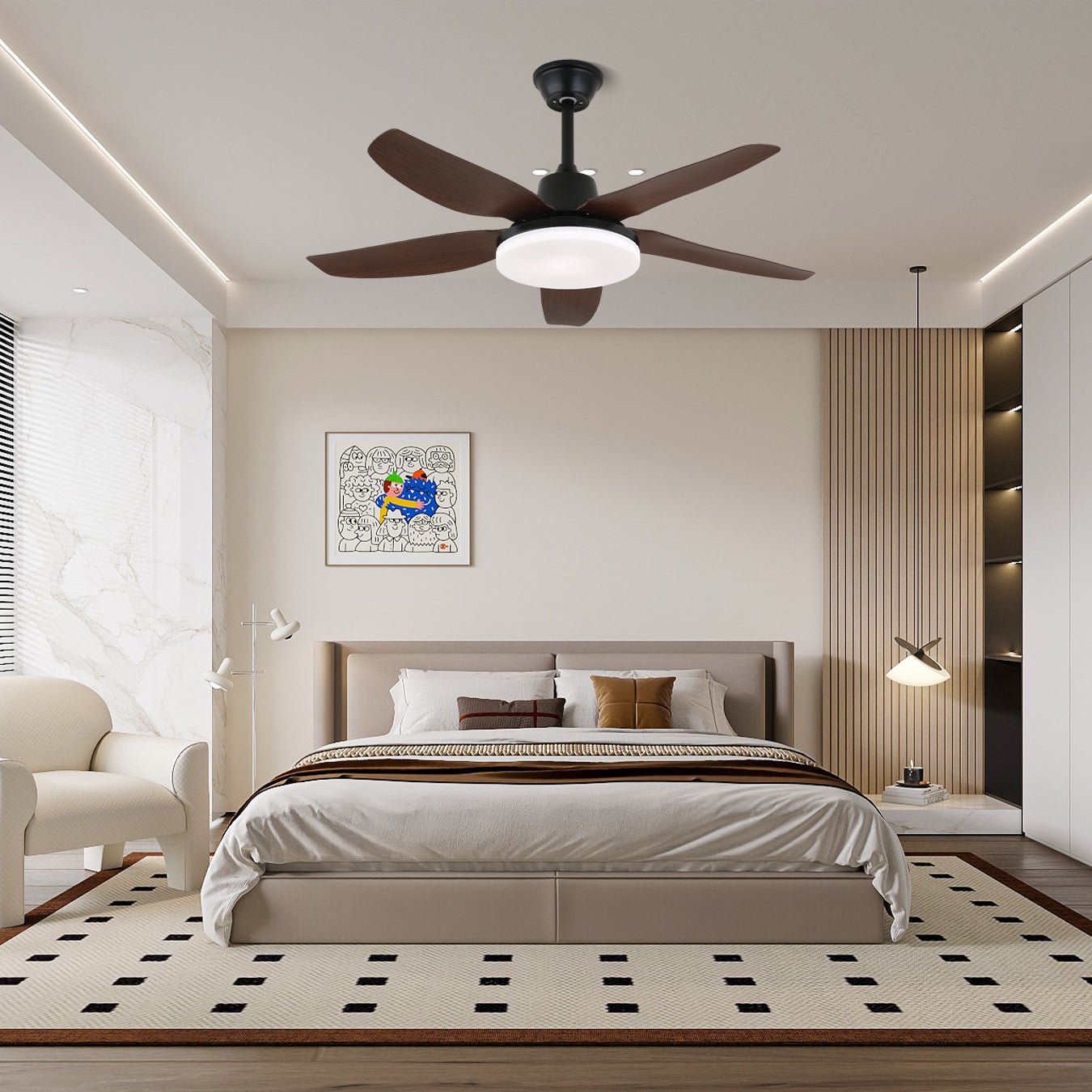 Plafonnier ventilateur Torzovuna