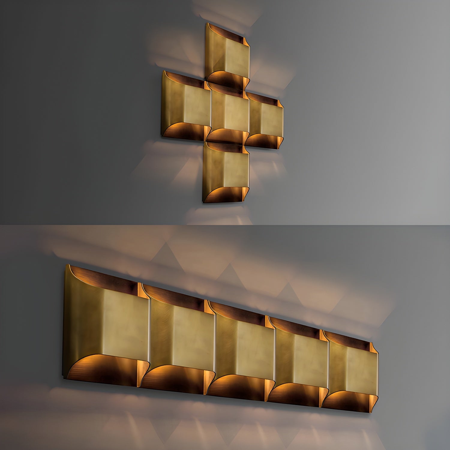 Applique murale Clairval en laiton