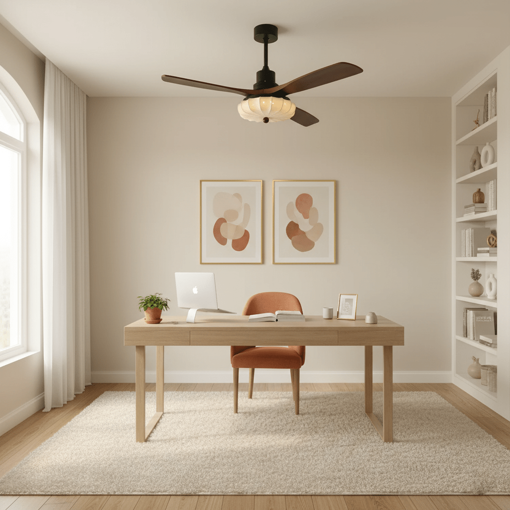 Plafonnier ventilateur moderne Navelo