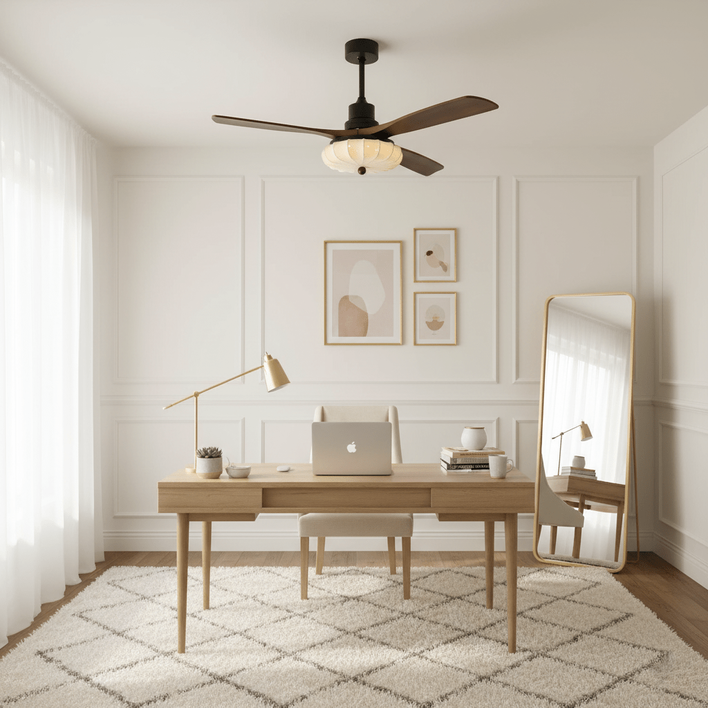 Plafonnier ventilateur moderne Navelo