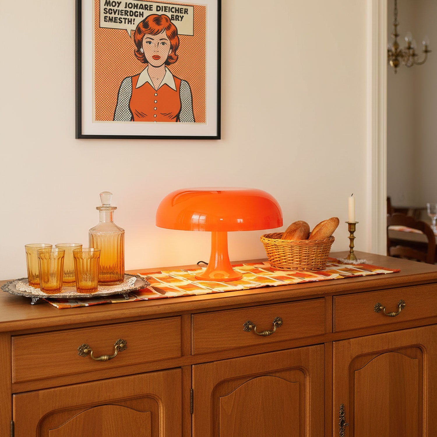 Lampe de table champignon Keoneno