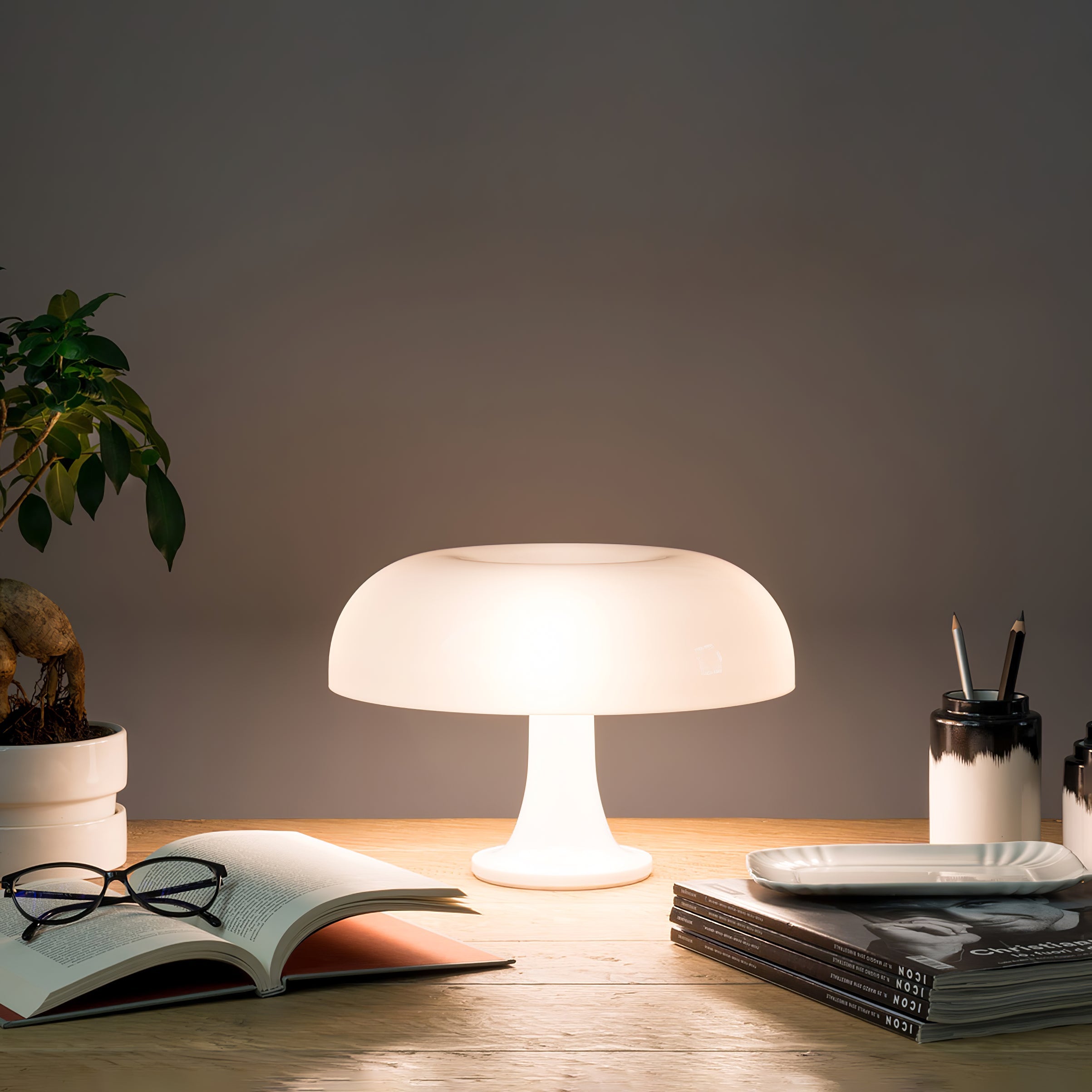 Lampe de table champignon Keoneno