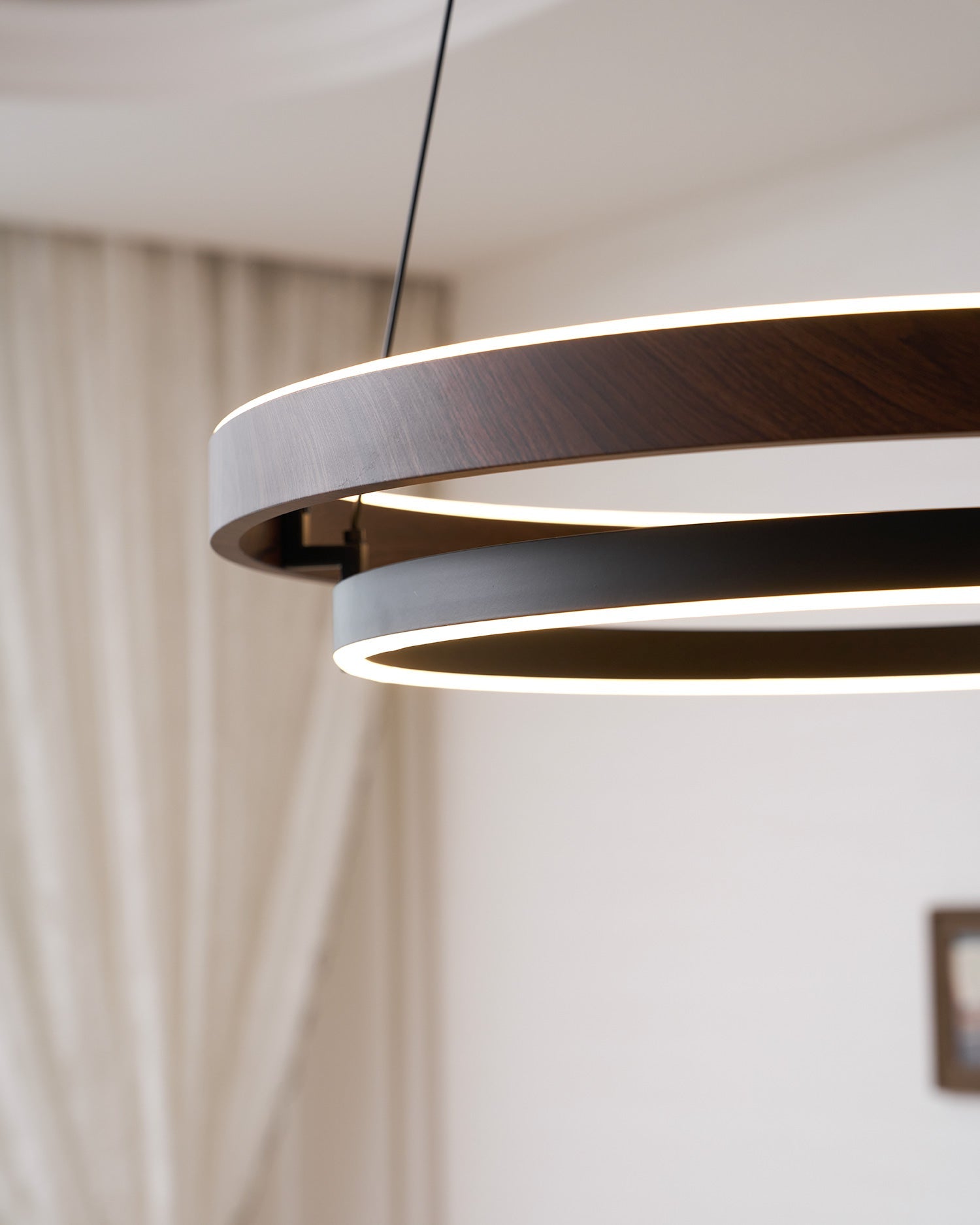 Lustre double anneau Hainelle