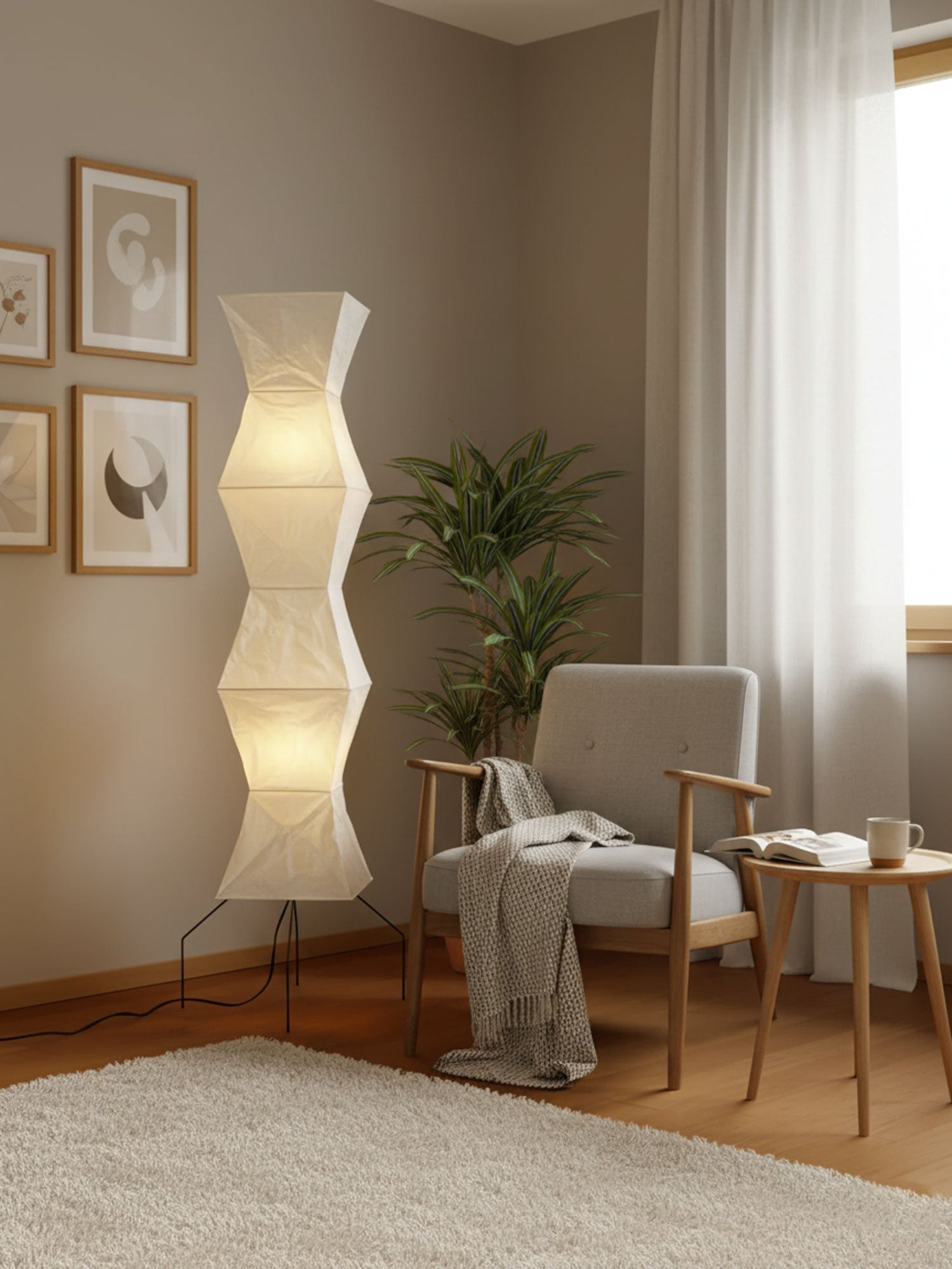 Lampadaire sculptural Taellella