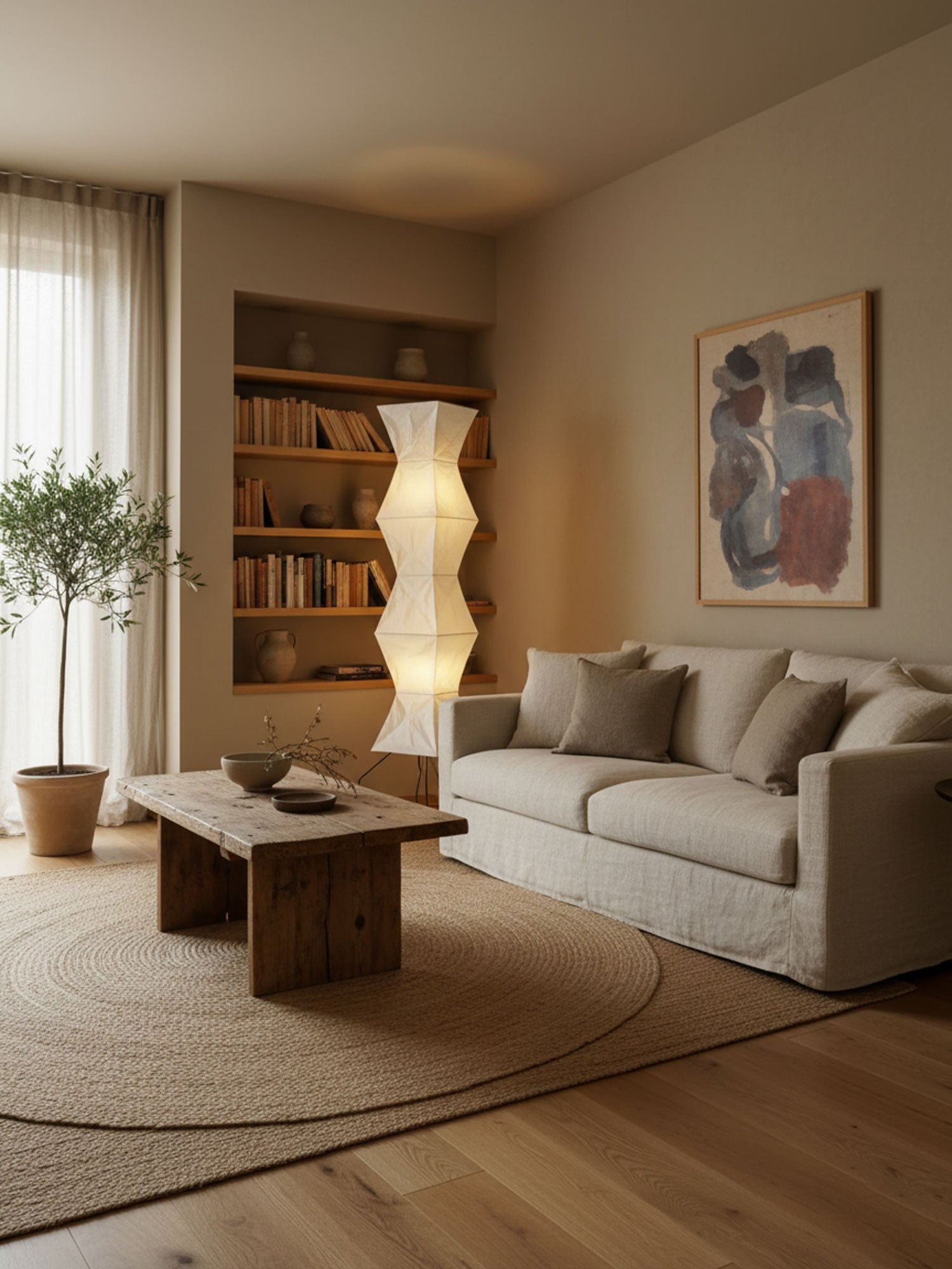 Lampadaire sculptural Taellella