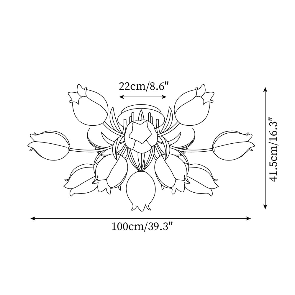 Plafonnier floral Gobélvaux