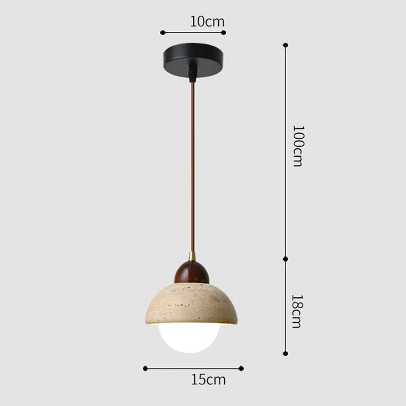 Suspension Elovia en travertin