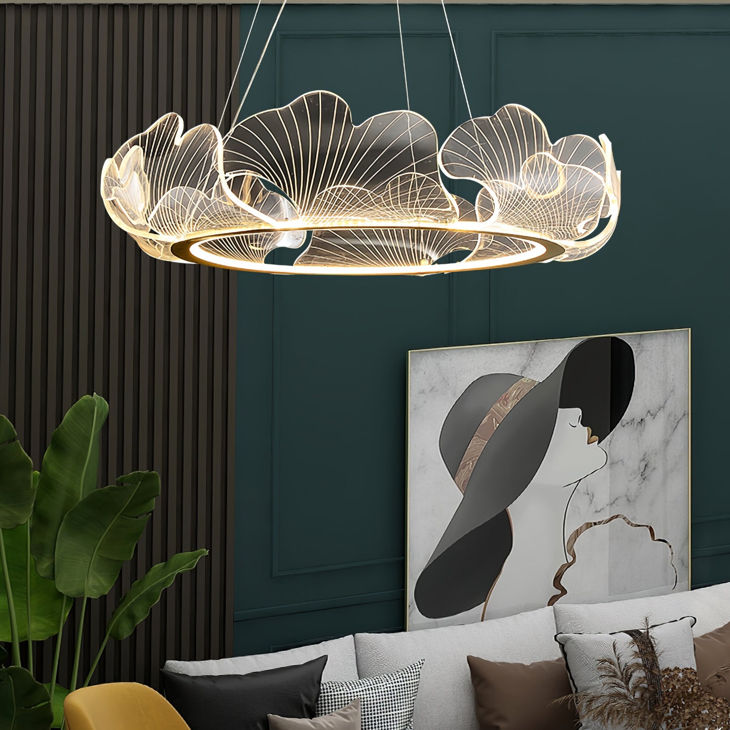Lustre feuille Tarienéa