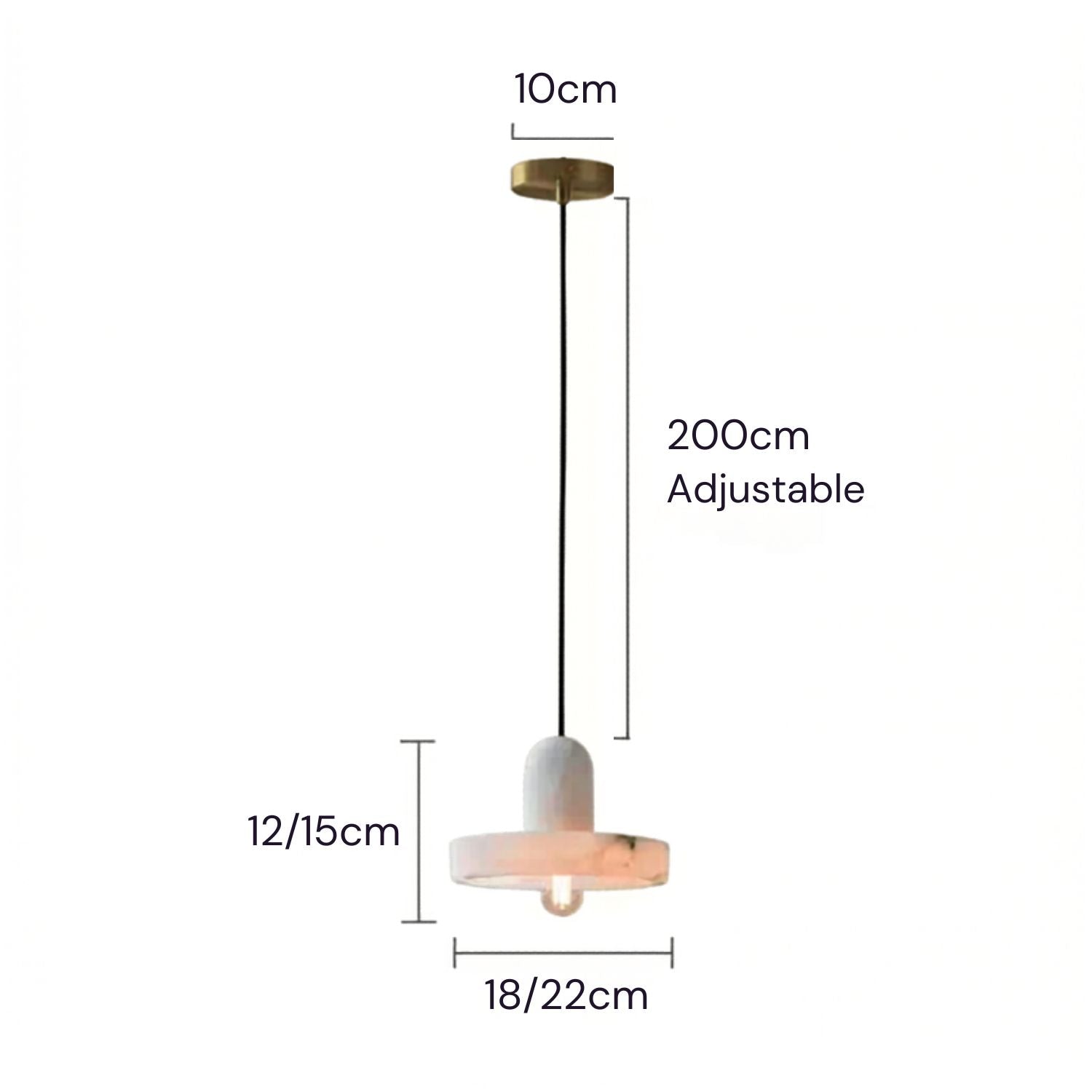 Suspension Zarella en albâtre