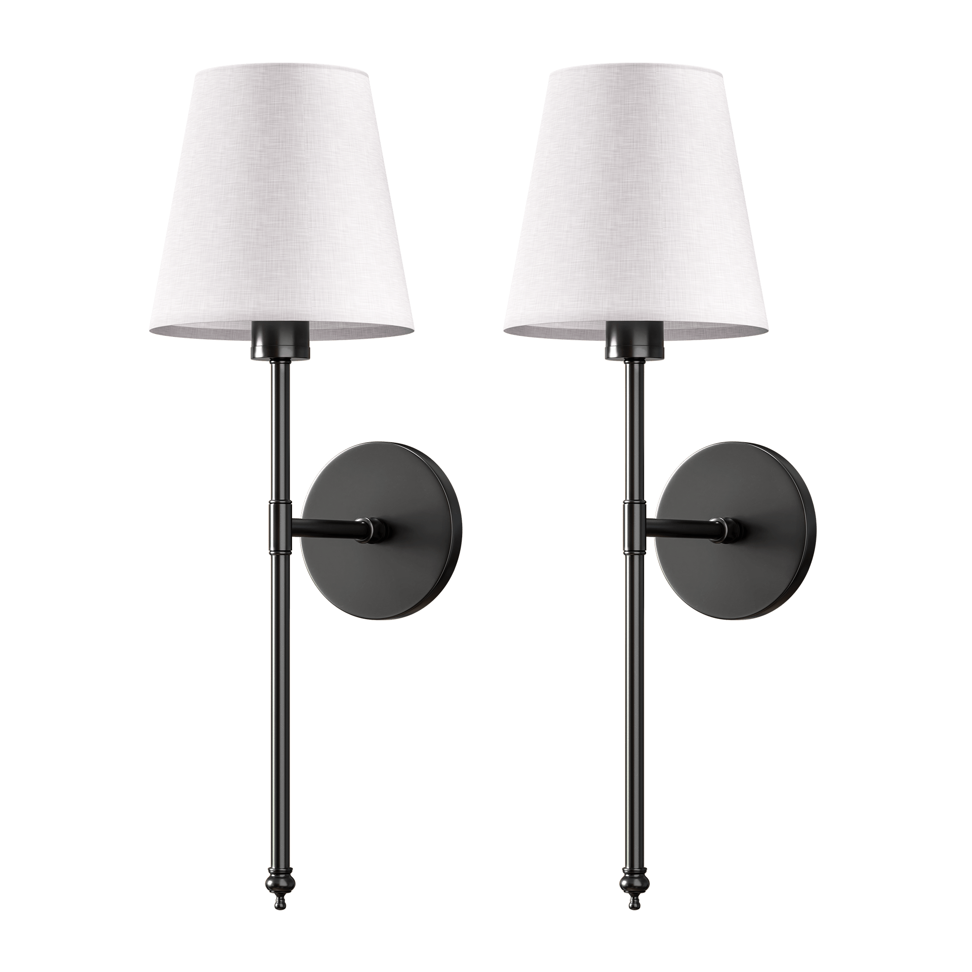 Appliques Murales Sans Fil - Noir (lot de 2) - Valora Design