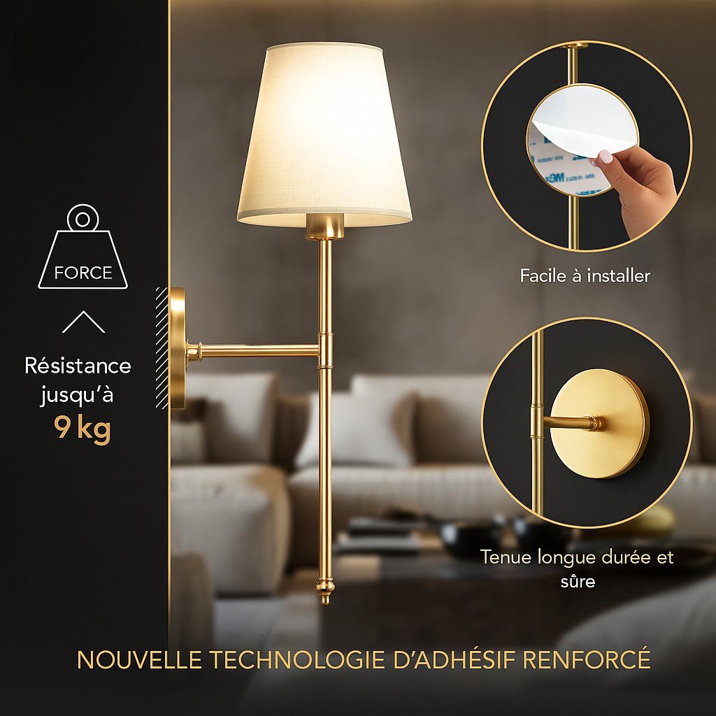 Appliques Murales Sans Fil - Noir (lot de 2) - Valora Design