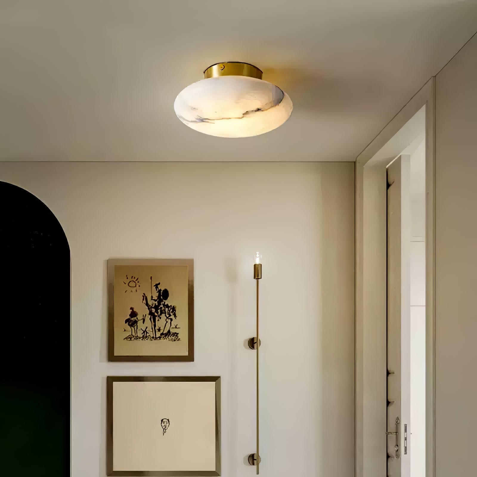 Mélion plafonnier albâtre - Valora Design