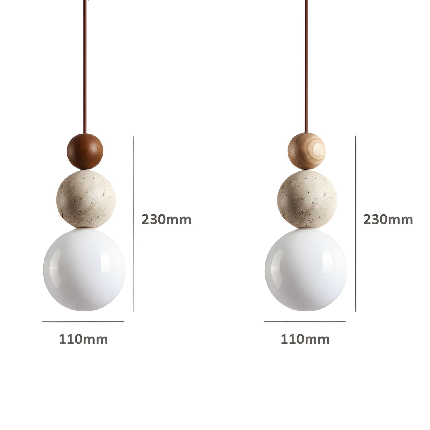 Olyra suspension travertin - Valora Design