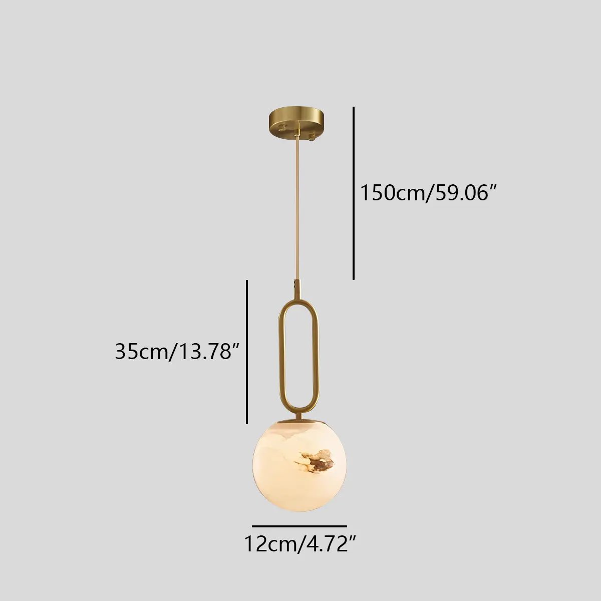 Suspension en albâtre Lacourvaux - Valora Design