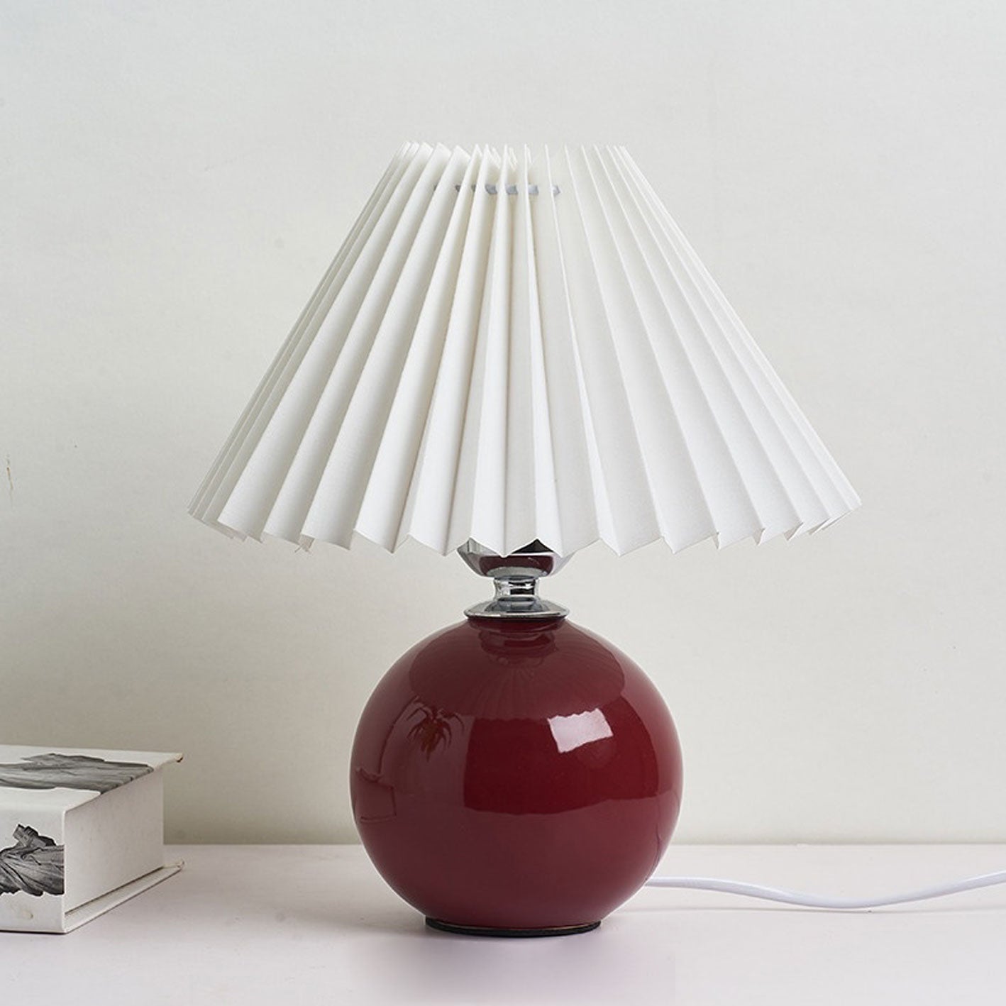 Lampe de table plissée Haionoris
