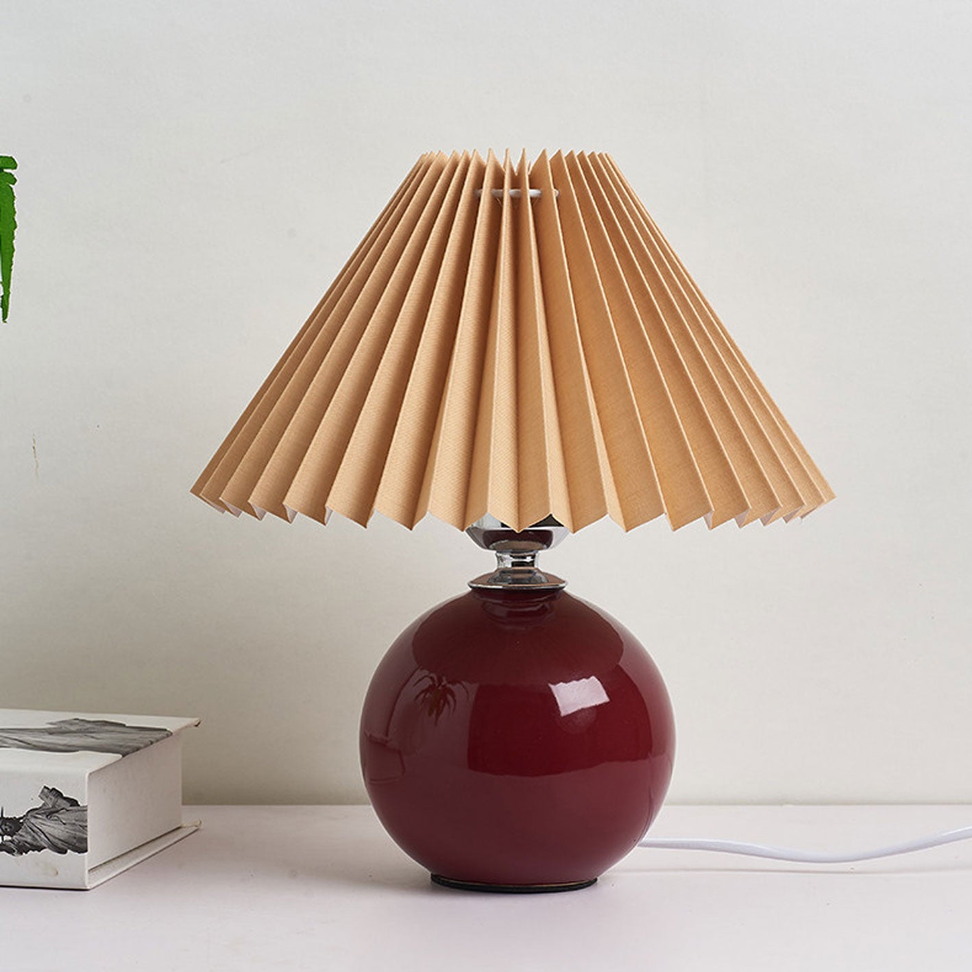 Lampe de table plissée Haionoris