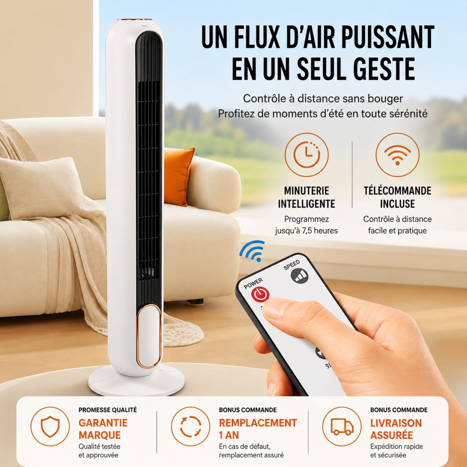 Ventilateur colonne Homontcour