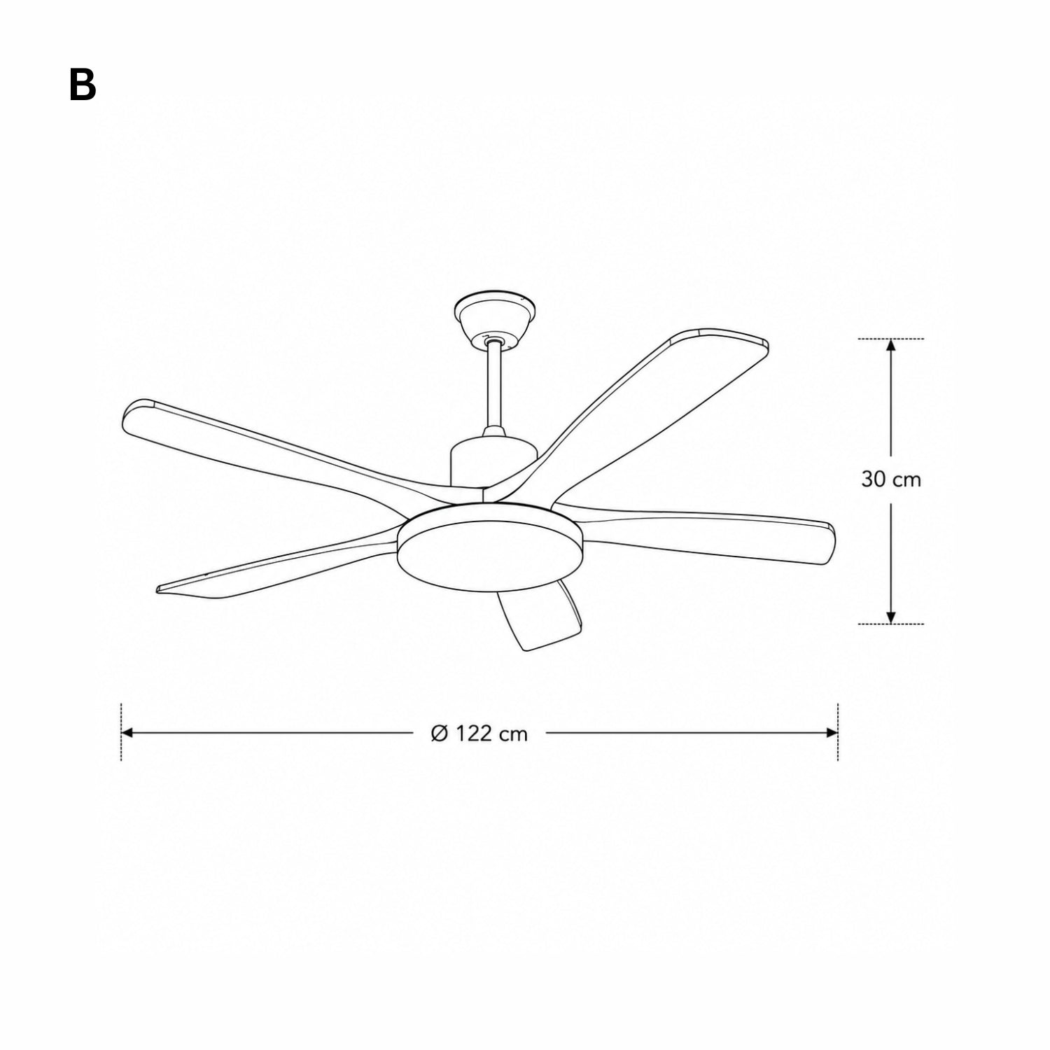 Ventilateur de plafond Moréa en bois