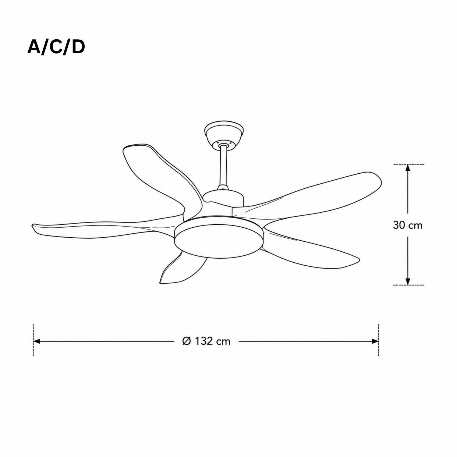 Ventilateur de plafond Moréa en bois