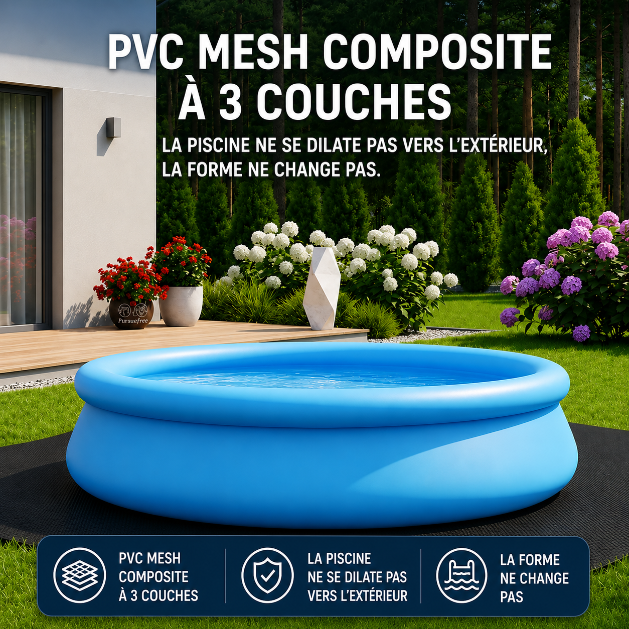 Piscine gonflable extérieure Gacieloris