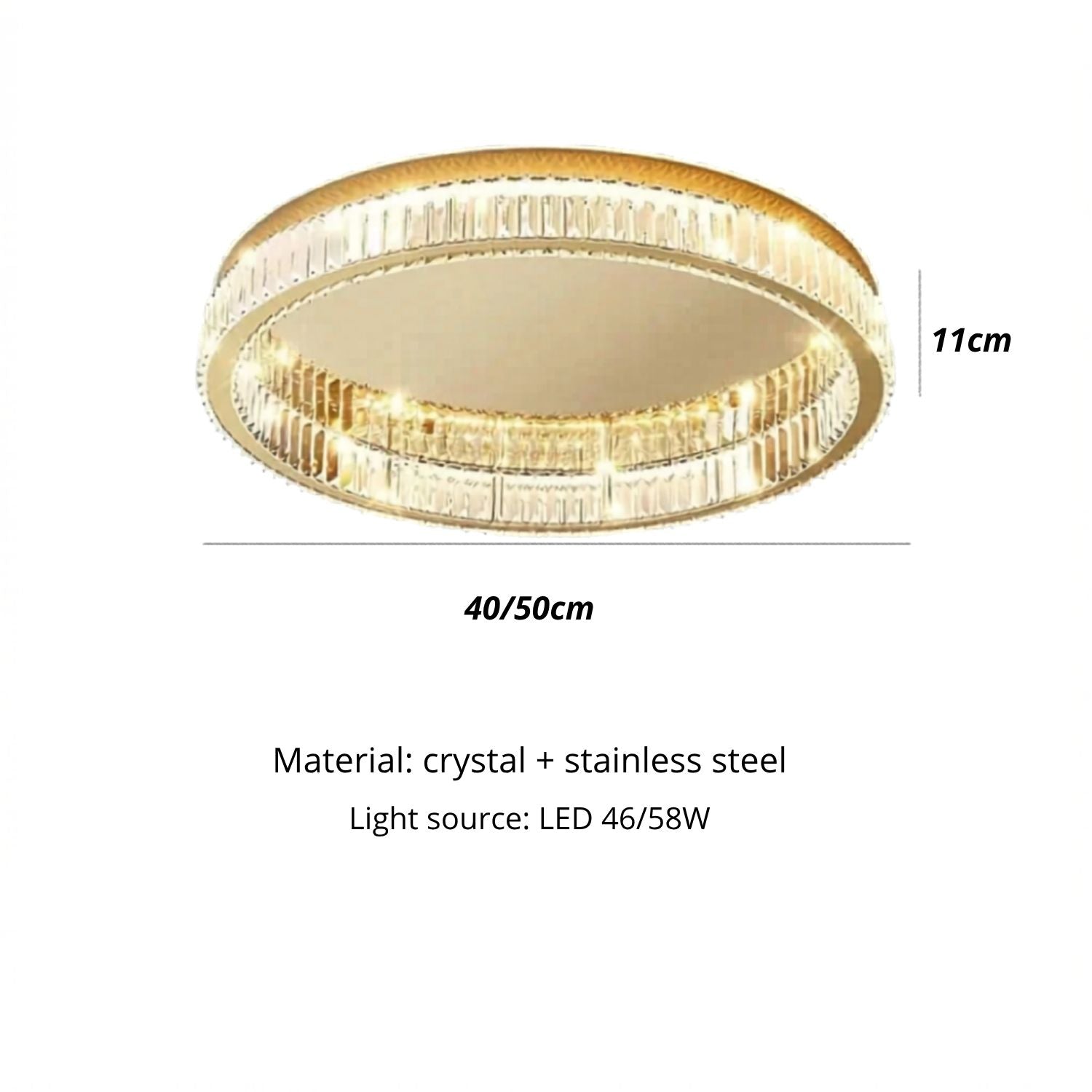 Plafonnier Rivune en cristal