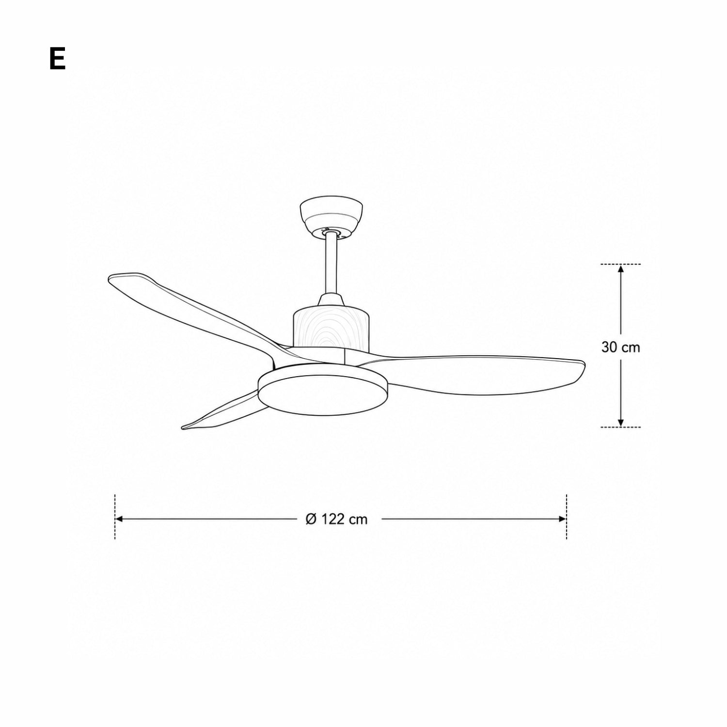 Ventilateur de plafond Moréa en bois
