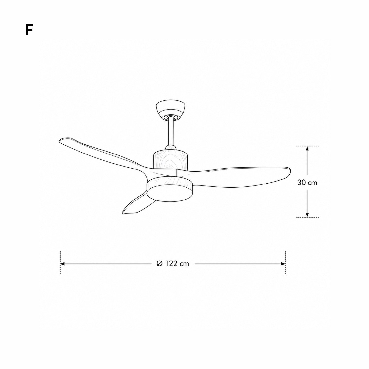 Ventilateur de plafond Moréa en bois
