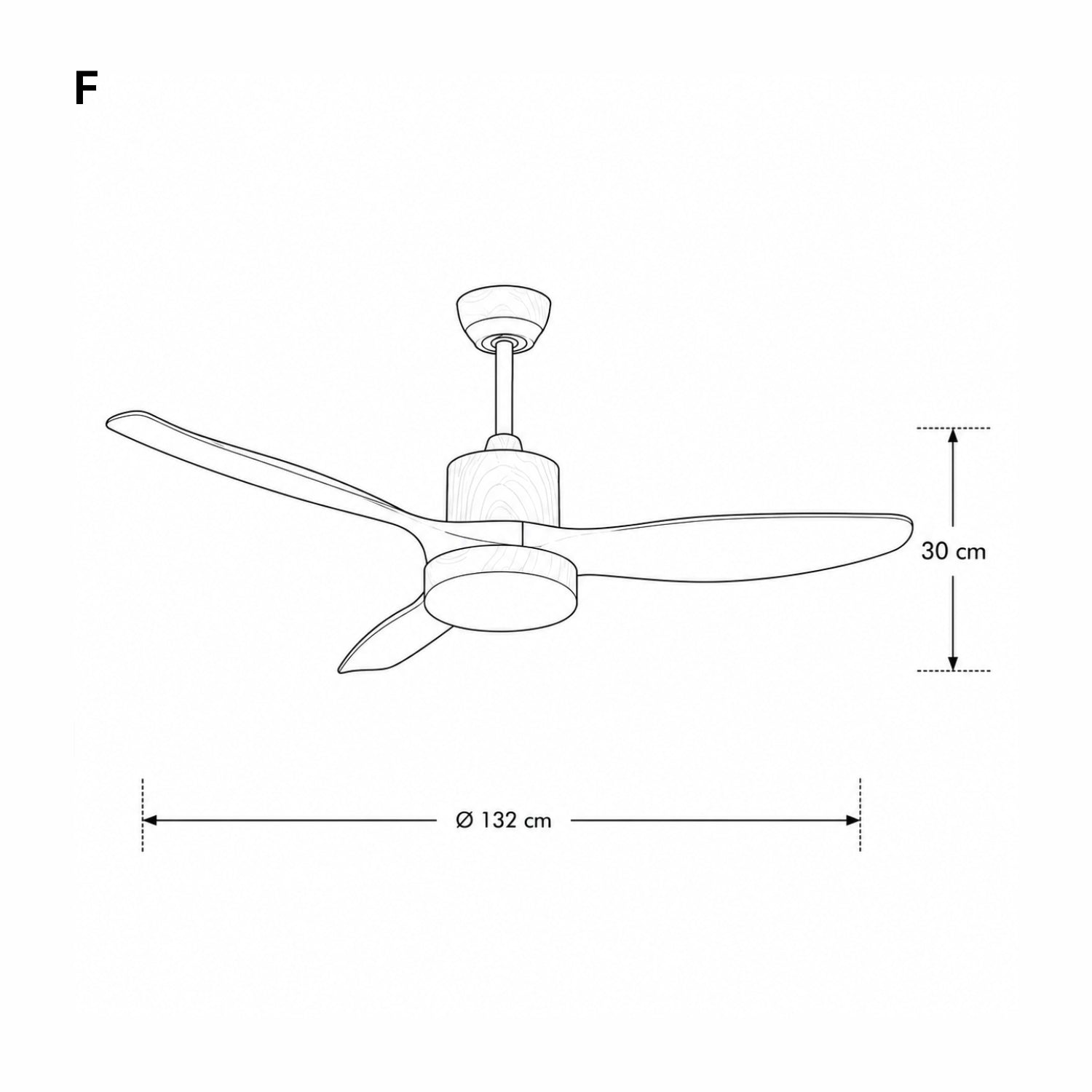 Ventilateur de plafond Moréa en bois