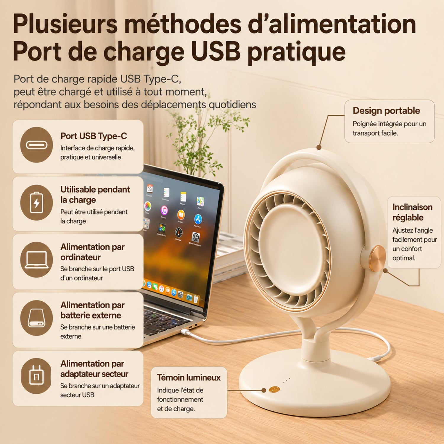 Ventilateur de bureau Tocalmont