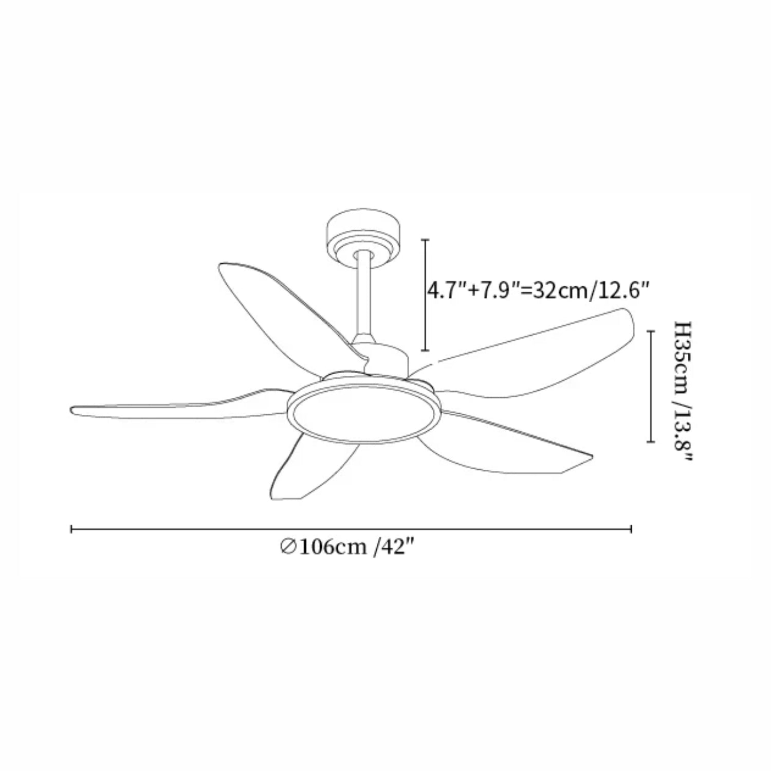 Plafonnier ventilateur Torbelvian