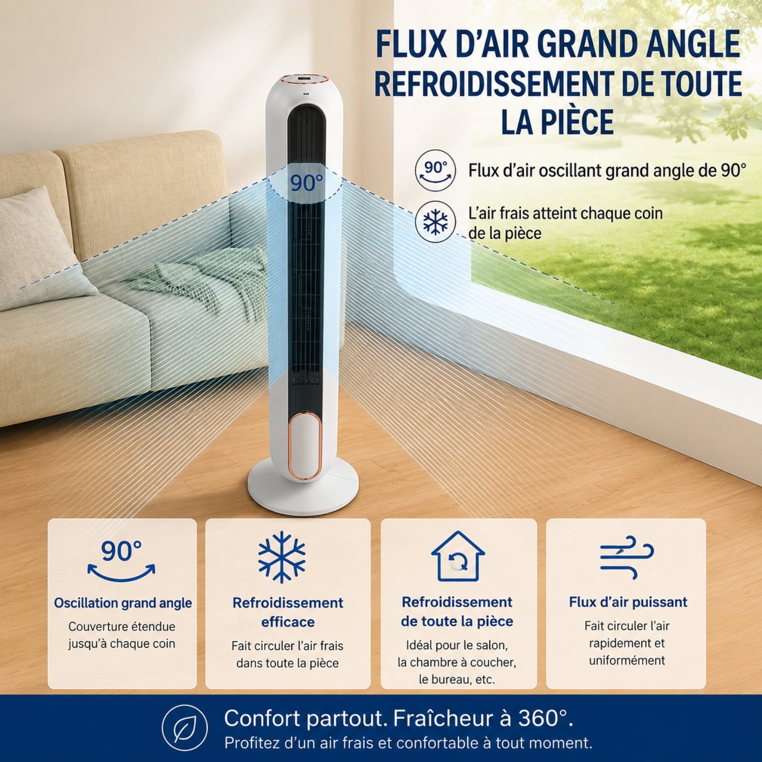 Ventilateur colonne Homontcour