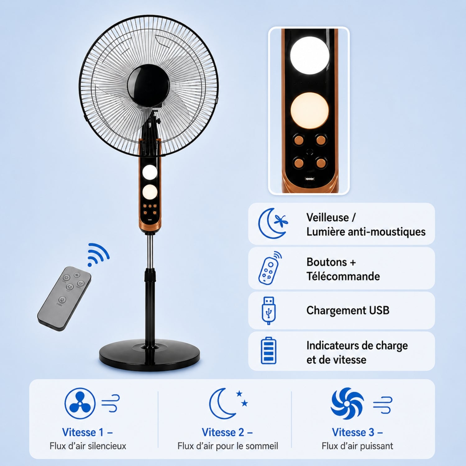 Ventilateur sur pied Duavimo