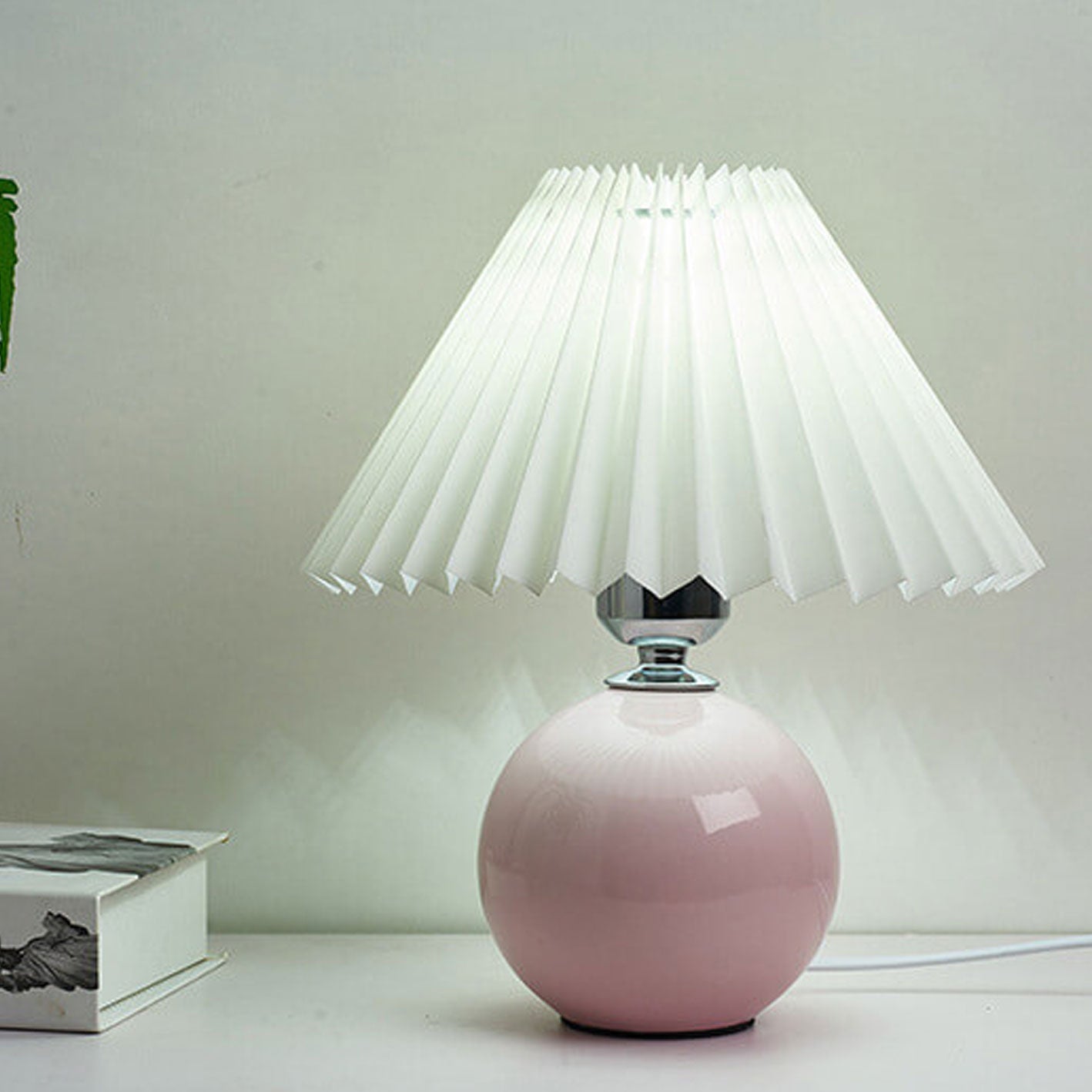 Lampe de table plissée Haionoris