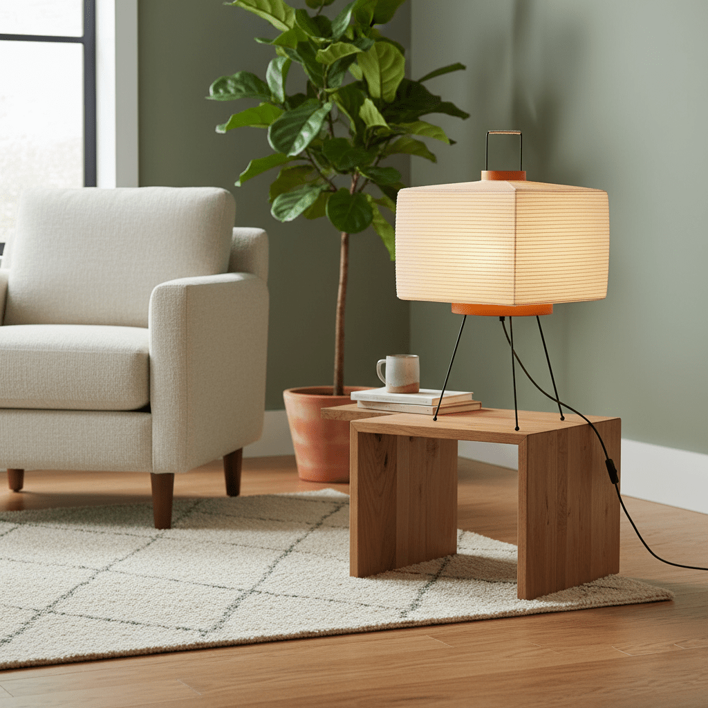Lampe de table japonaise Pélvionalis