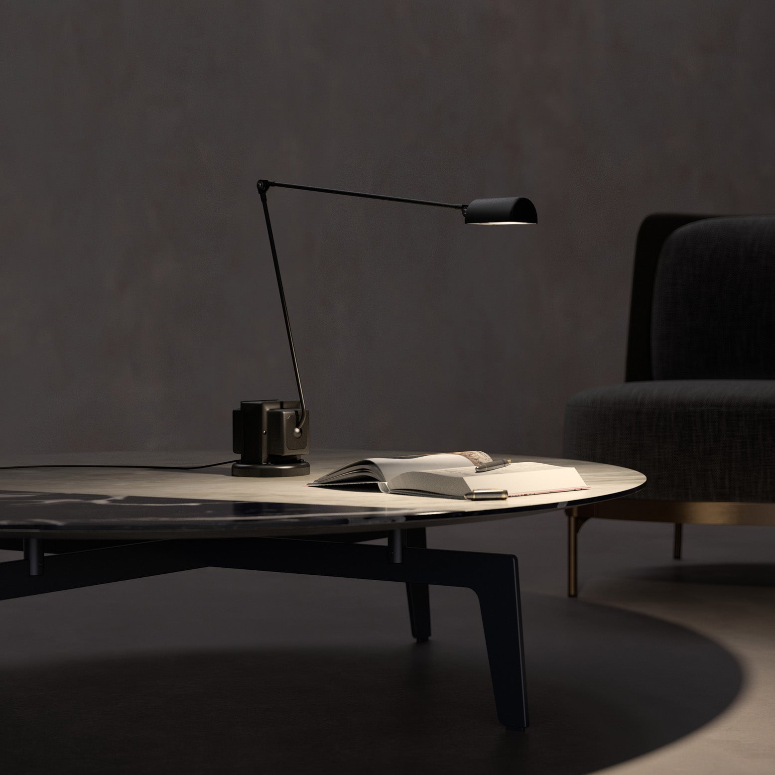 Lampe de table orientable Olcielroux