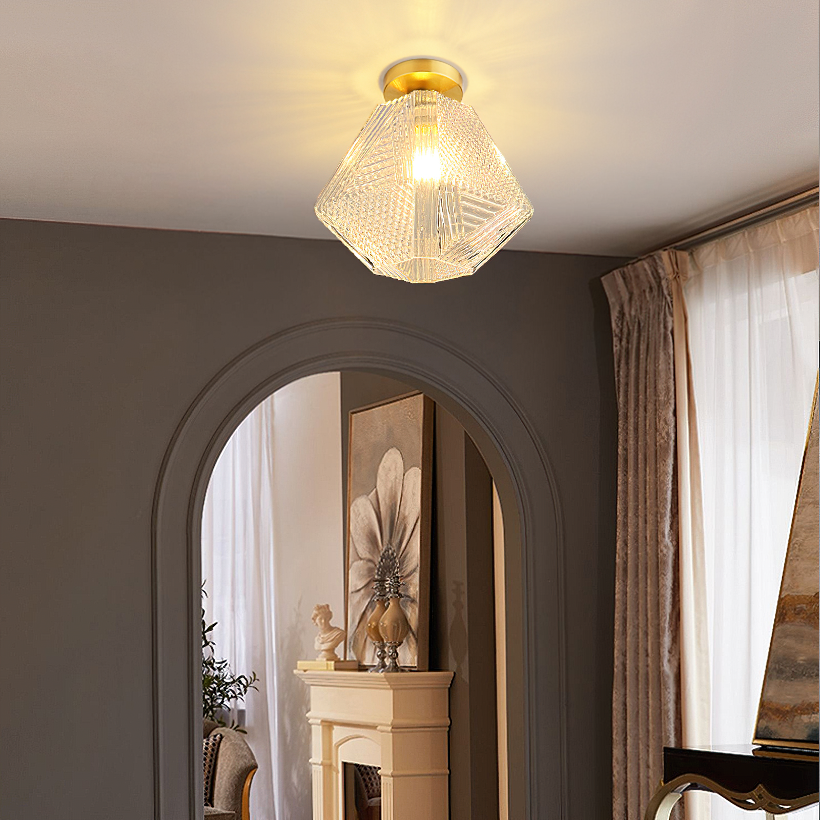 Plafonnier Art déco Ruzovaris