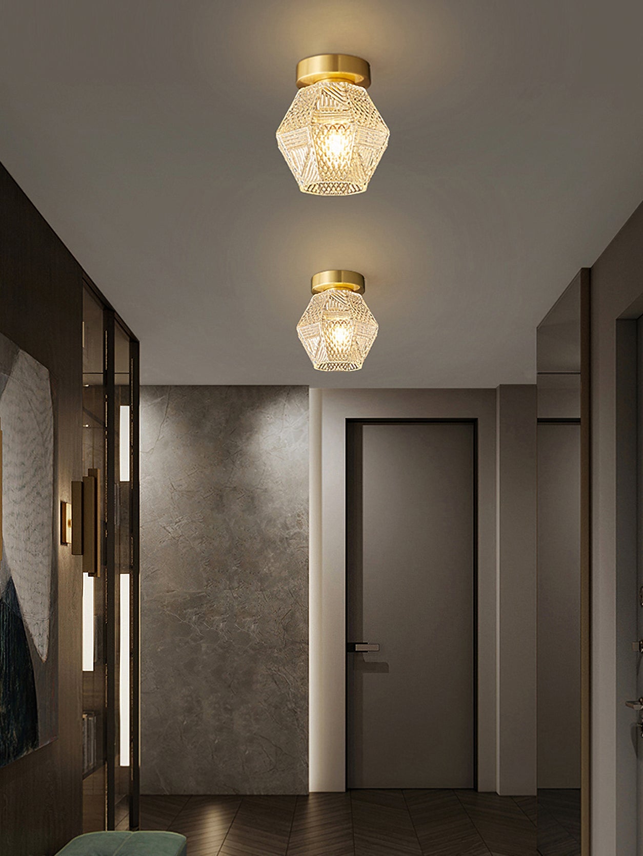 Plafonnier Art déco Ruzovaris