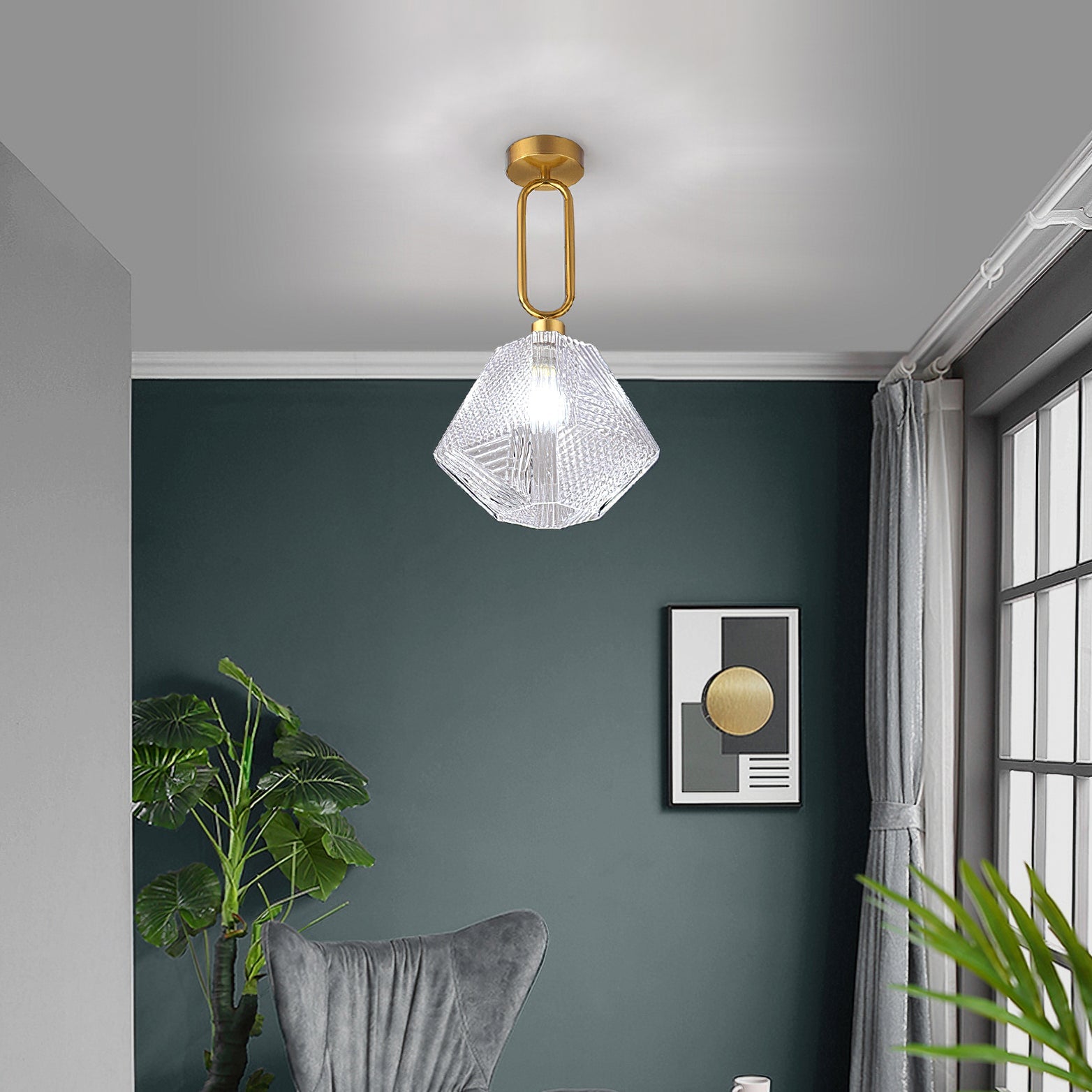 Plafonnier Art déco Ruzovaris