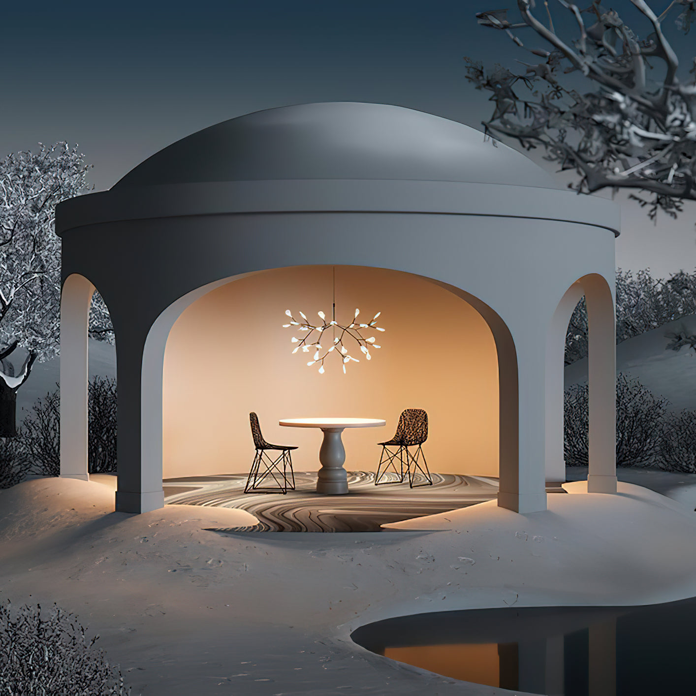 Lustre sculptural Iloreux